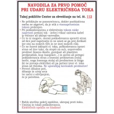 Navodila za prvo pomoč pri udaru električnega toka