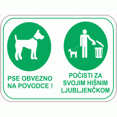 Pse obvezno na povodce, počisti za svojim hišnim ljubljenčkom