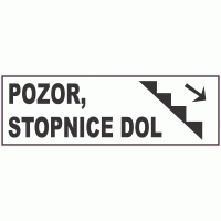 Pozor! Stopnice dol