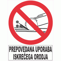 Prepovedana uporaba iskrečega orodja