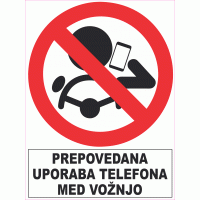 Prepovedana uporaba telefona med vožnjo