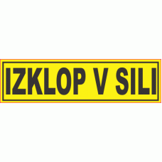 Izklop v sili  - pola 6 nalepk