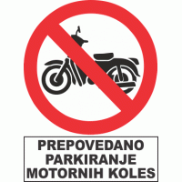 Prepovedano parkiranje motornih koles