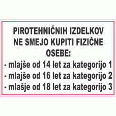 Starostna omejitev za nakup pirotehnike