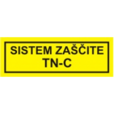 Sistem zaščite TN-C  - pola 10 nalepk