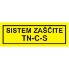 Sistem zaščite TN-C-S  - pola 10 nalepk